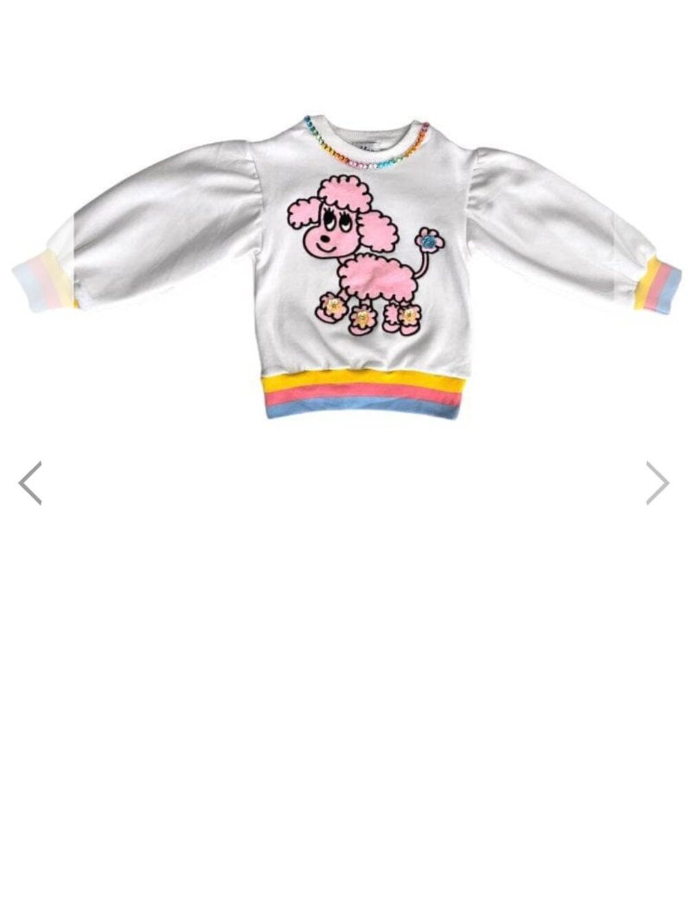 Velvet Poodle Puff Sleeve Sweatshirt